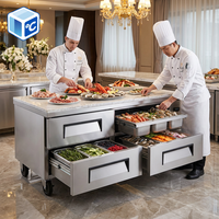 Lemari Pendingin Chef Base Undercounter Drawer Hemat Energi R290 dengan Kompresor Cubigel, MOQ Rendah, Bersertifikasi CE