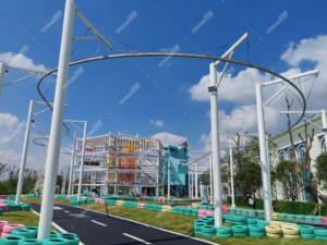 Caboteur extrême extérieur commercial de fermeture éclair d'équipement de parc d'aventure pour le parc d'attractions extérieur - Product Image 5