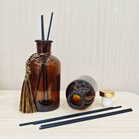 50ml 100ml Reed Diffuseur Bouteille avec Bouchon Boîte Cadeau Personnalisée Glazen Geurstaafjes Diffuse