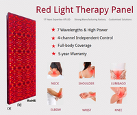 Panneau de luminothérapie rouge sans scintillement à faible EMF 360W 7 longueurs d'onde 660/850/1060nm Appareil de photobiomodulation demi-corps