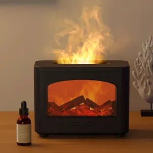 Multi Color USB 200ml Smart Home 3D LED Feuer effekt Ultraschall Luftbe feuchter Kamin Flamme Duft Aroma Diffusor