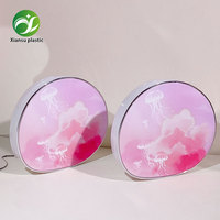Palette de maquillage portable rétro rose 12g de haute qualité, vide et personnalisable, avec miroir, pour fards à paupières et blush