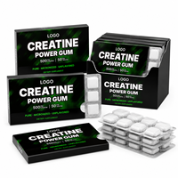 Formule personnalisée Créatine Monohydrate Gomme Menthe Énergie Concentration Vitamines Taurine Marque Privée Supplément OEM ODM
