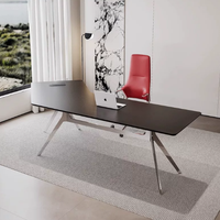 Nouvelle table basse rectangulaire moderne en bois avec pieds en acier inoxydable pour salon, bureau à domicile, table d'appoint de luxe