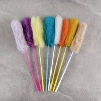 Jouet interactif pour chat en poils de lapin naturels, bâtonnet de chat pour chatons d'intérieur, pour jouer, taquiner et entraîner, accessoires pour animaux de compagnie