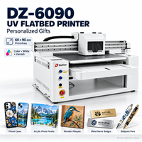 Model Baru 2026 60CM*90CM Warna Putih Pernis untuk Label Kertas Hadiah dan Label UV DTF DZ-6090 Printer UV Flatbed Roll to Roll