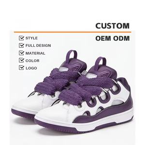 Sneakers de sport décontractées en cuir véritable sur mesure de luxe, respirantes, à bout fermé, pour hommes et femmes - Product Image 2