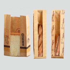 Bolsa <span class=keywords><strong>de</strong></span> Papel Kraft Personalizada con Cierre Metálico para Pan Francés, Baguette, Pan Tostado, Galletas, Pasteles y Bizcochos, con Ventana - Product Image 1