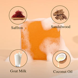 Private Label Handmade Natural Sandelholz Safran Ziegenmilch Ent bräunung Self Tan Remover Deodorant Bar Seife - Product Image 4