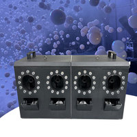 Machine à bulles LED couleur intégrale télécommandée RuiEn 3000W en métal à quatre trous avec effet fumée + bulles 2CH DMX pour prise durable