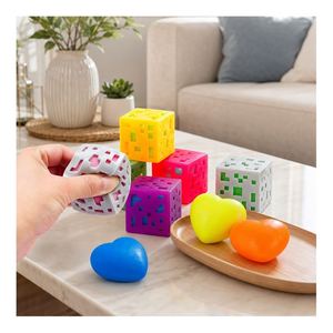 Custom Luminous <b>LED</b> Heart Cube Squeeze Toy Soft Rubber Squishy Stress <b>Ball</b> Sensory Fidget Kids Gift Wholesale Set - Product Image 6