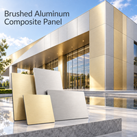 Panneau composite en aluminium brossé sur mesure, cuivre antique 3 mm 4 mm, pour cloisons de bureau et revêtements