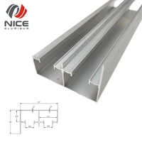Rail coulissant en alliage d'aluminium sur mesure OEM, design moderne, pour porte coulissante, vente en gros, haute qualité