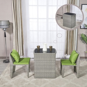 Save Space Unique Patio Furniture Set Outdoor <b>Garden</b> Furniture Rattan Coffee <b>Table</b> Set for Home Balcony - Product Image 5