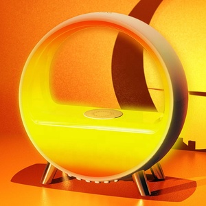 Lonvel Led Atmosphere Rgb <strong>Lamp</strong> <strong>Wireless</strong> Charger Alarm Clock 15w Table <strong>Lamp</strong> BT Speaker With App Control Simulated Sunrise/Sunset - Product Image 2