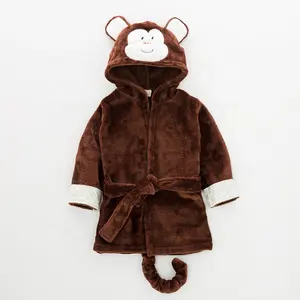 Peignoir pour bébés, hauts de dessin animé, animal, peignoir à capuche, doux, joli peignoir de bain, vêtements de nuit pour enfants