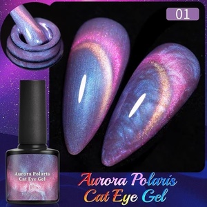 Esmalte de Uñas en Gel Aurora Starlit Cat Eye, Brillo Arcoíris, Efecto Galaxia, Magnético, Arte de Uñas, Gel UV Semipermanente - Product Image 3