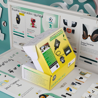 Personalizzazione all'ingrosso di cartelle pieghevoli usa e getta per imballaggio di prodotti elettronici, con spugna assorbente per parti di mouse e tastiere, e articoli artistici