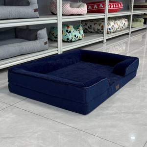 Luxuriöses, Superweiches, Komfortables Winter-Haustierbett, Orthopädisches Blaues Hunde- & Katzen-Sofa - Product Image 3