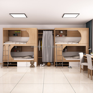 Hotel Apartment Furniture Set Hotel <b>Bunk</b> <b>Bed</b> Double Space Capsule Hotel <b>Bed</b> Dormitory Loft Apartment Furniture Factory - Product Image 1
