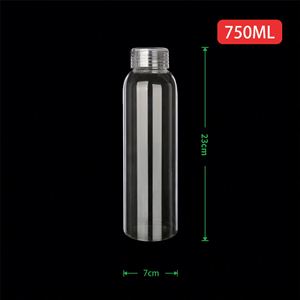 Bouteille d'eau en verre transparent de 17 oz avec couvercle, large ouverture, anti-fuite, pour la salle de sport, les voyages, la maison, l'école, le bureau, cadeau promotionnel - Product Image 3