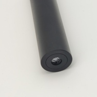 ISmartlaser Puntatore Laser Mini Ricaricabile in Alluminio 650nm Rosso <1mW con Interruttore a Pulsante Stile Torcia Nera con Batteria al Litio