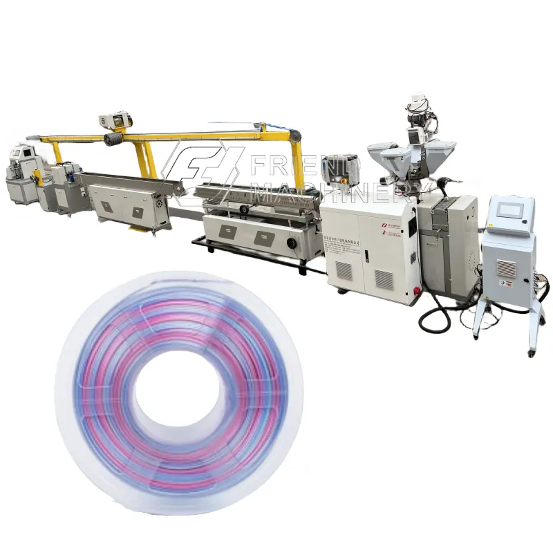 In Opslag 3d Printer Gloeidraad Extrusie Lijn Rts Automatische Kleurrijke Gloeidraad Maken Machine Plc Regenboog Kleur Filament Extruder