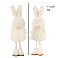 Boneka Peri Natal Gadis Imut dengan Telinga Kelinci, Berdiri, Peri Kerdil, Hiasan Dekoratif