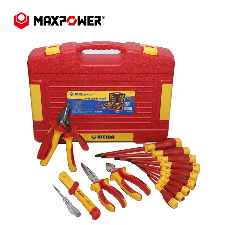 Max power 15 Stück hohe Härte VDE 1000V VDE Isolierte Werkzeuge Set Kit zur Reparatur