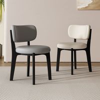 Chaise de salle à manger moderne minimaliste en bois massif avec dossier, design italien de luxe léger pour petit appartement, mobilier de maison