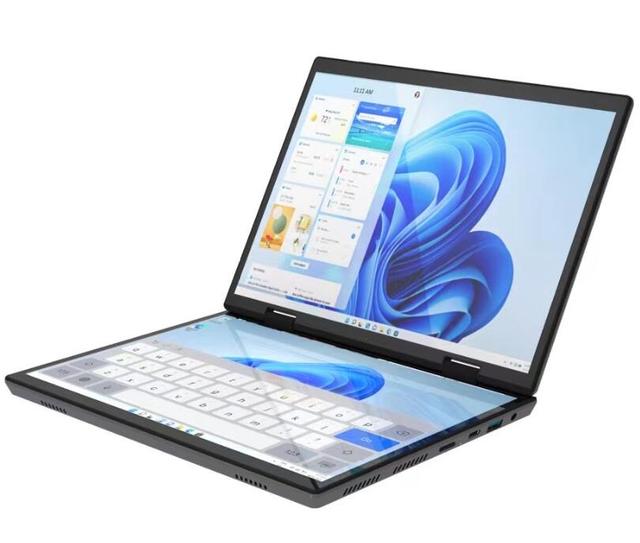 Dual Screen Laptop 10.5 Inch+10.5 Inch Touch Screen Intel N95 Cheap Yoga Business Laptops DDR4 16GB+2TB SSD Notebook Computer