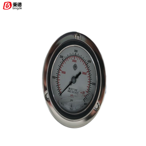 Manomètre McDaniel KOL-GF, 2,5 pouces, rempli de glycérine, tout en acier inoxydable, montage inférieur, 1/4"NPT - Product Image 1