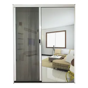 Low Price Quick Installation Trackless Sliding Pleated Insect Fly Screen Door