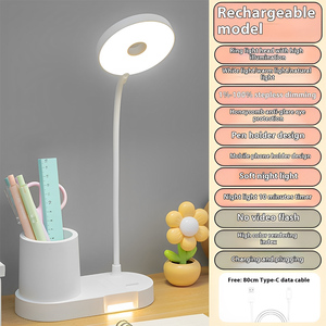 Hiện Đại Đa Chức Năng Cổ Ngỗng Văn Phòng Nghiên Cứu Cạnh Giường Ngủ Có Thể Sạc Lại Cảm Ứng Bàn Đèn Với Chủ Bút Và Ánh Sáng Ban Đêm - Product Image 6