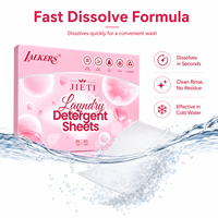 JIETI 30 Feuilles 60 Lavages Feuilles de Lessive Parfum Lavande OEM ODM Écologiques Vente en Gros Pack Direct Usine UE