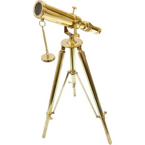 Navirock Brass Spyglass Vintage <b>Desktop</b> Telescope 15x Magnification with Brass Tripod 10 Inch <b>Antique</b> Finish - Product Image 4