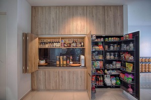 Gabinete de cocina de esquina de cafetería CBMmart con almacenamiento de despensa, gabinetes de cocina blancos y mate de estilo moderno clásico para uso en apartamentos - Product Image 2
