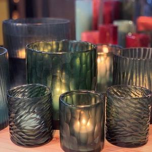 Prix de gros bougie unique de luxe en verre glaçon votive pour la décoration intérieure - Product Image 6