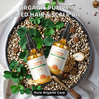 Huile de croissance capillaire naturelle à base de plantes pour hommes et femmes, bloqueur de DHT, sérum capillaire à l'huile de graines de citrouille pour des cheveux plus épais (vente en gros)