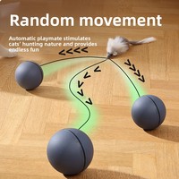 Jouet interactif intelligent de luxe pour chat, balle automatique à roulement autonome, évitement d'obstacles, résistant aux morsures, accessoires pour animaux de compagnie d'intérieur