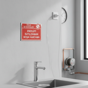 Letrero de Agua Minimalista y Eficiente, Ahorra Energía y Tiempo - Product Image 3