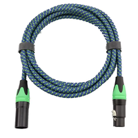 Câble de signal d'éclairage de scène XLR durable Câble audio et vidéo tressé multicolore Mélangeur Câble XLR mâle-femelle