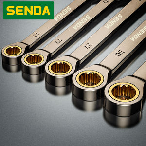 Black Nickel Gold Swivel Head <strong>Ratchet</strong> <strong>Wrench</strong> Industrial Grade Dual-Use <strong>Ratchet</strong> 72 Teeth Quick Release Star Open-End - Product Image 4