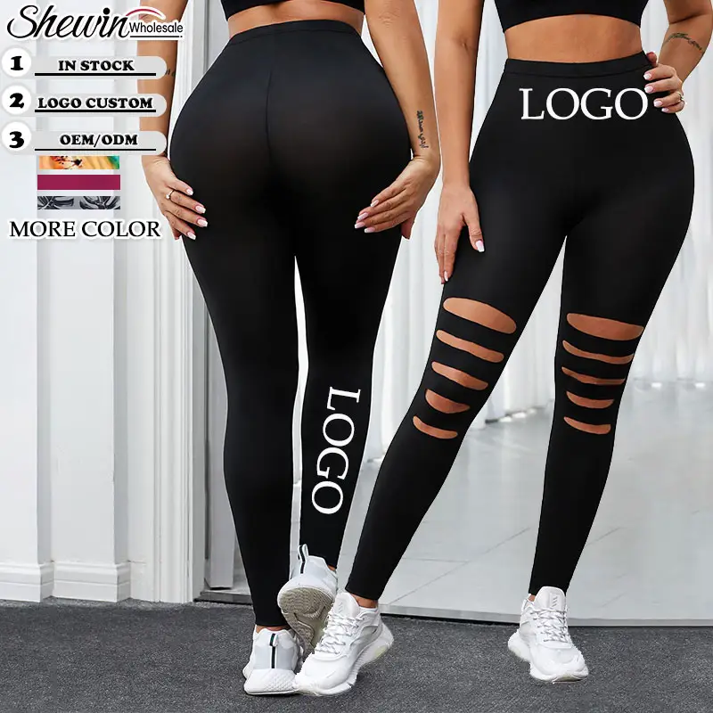 Logo Kustom Grosir Pakaian Olahraga Butt Lift Yoga Celana Ketat Gym Pinggang Tinggi Legging untuk Wanita
