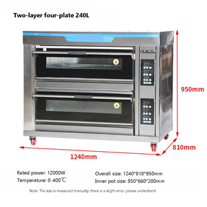 Horno eléctrico de gran tamaño al por mayor de fábrica, horno tostado eléctrico para hacer pizza de buena calidad a bajo precio para la venta - Product Image 3