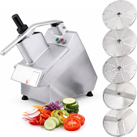 Elektrische groentesnijmachine, commerciële roestvrijstalen salade-snijder en -versnipperaar voor groenten en fruit