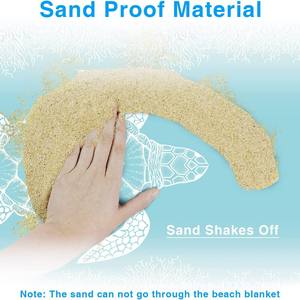 ผ้าห่มชายหาด Woqi ขนาดใหญ่พิเศษ 79x83 นิ้ว กันทราย กันน้ำ รูปทรงสี่เหลี่ยมผืนผ้า สำหรับปิกนิก ตั้งแคมป์ ท่องเที่ยว และกิจกรรมกลางแจ้ง - Product Image 3