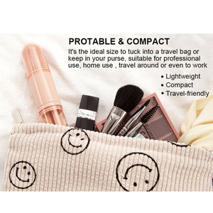Haute qualité 4-en-1 luxe poils synthétiques naturels cheveux pinceaux de maquillage ensemble télescopique visage cosmétique poudre fard à paupières brosse - Product Image 4