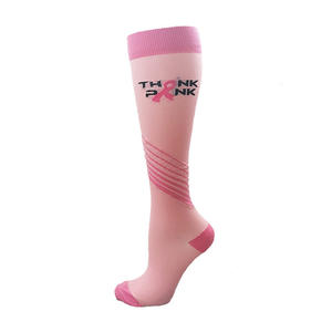 2025 genou chaussettes hautes personnalisé respirant mode rose arc femmes Compression <span class=keywords><strong>bas</strong></span> <span class=keywords><strong>Nylon</strong></span> sport course genou chaussettes hautes - Product Image 3