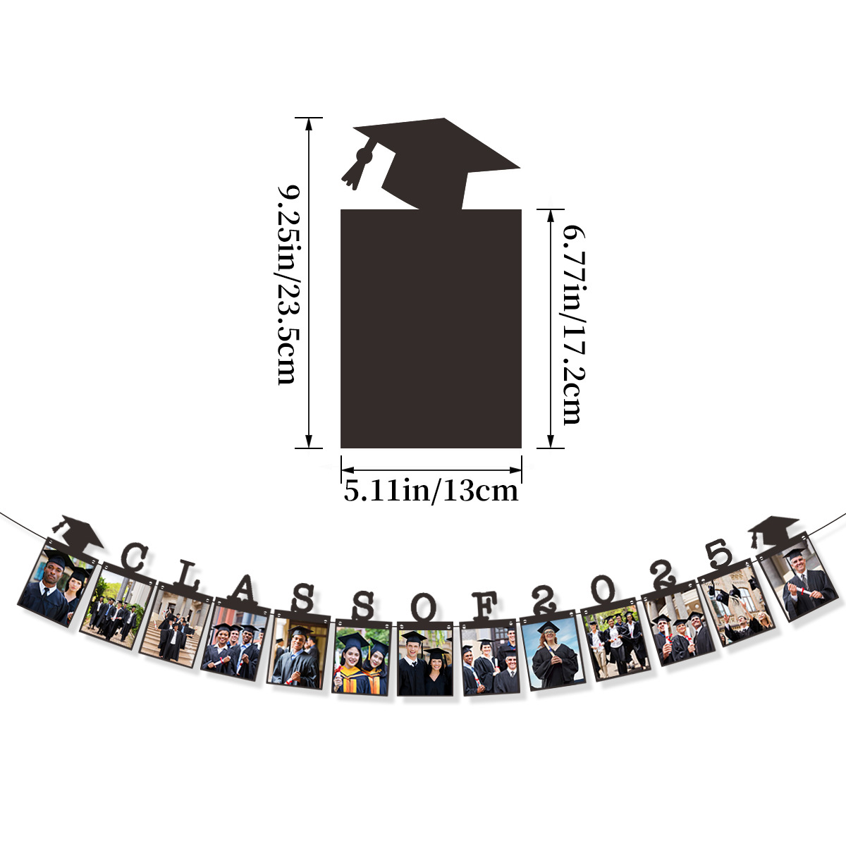 2025 graduation photo frame flag